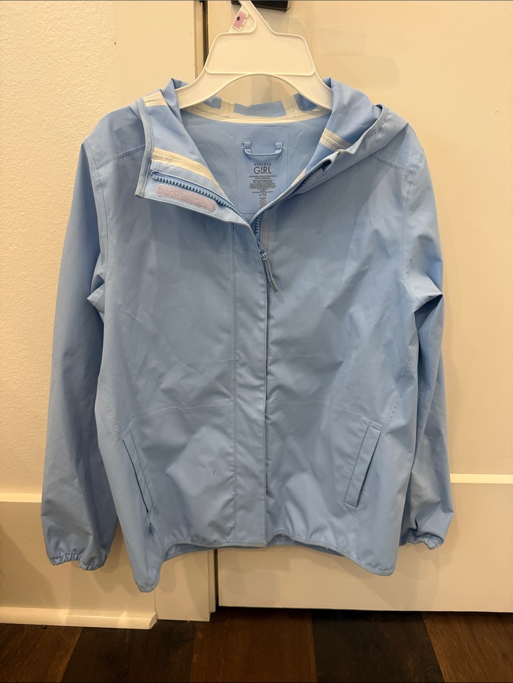 Athleta Light Blue Girls' Raincoat with Hood